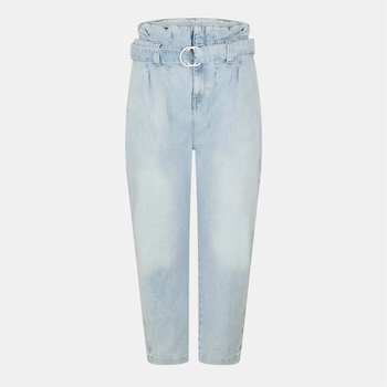Image 1 of 7 For All Mankind Дънки 7 For All Mankind Straight Paperbag Belted Jeans - Clarity