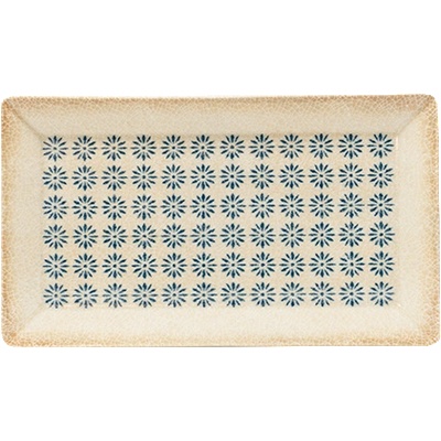 Saturnia Правоъгълна чиния SATURNIA Table, 29x17, 5 см, синя/бежова (24524/ZRTAB)