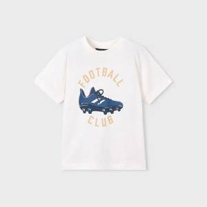 MAYORAL Тениска къс ръкав football club цвят Сметана за мини момче Mayoral
