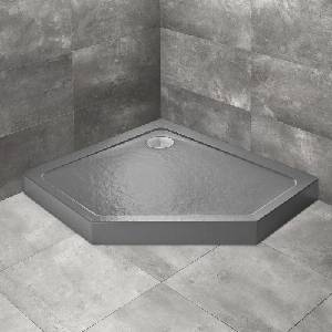 Radaway Петоъгълно душ корито Radaway Doros PT E Compact Stone 90x80 см антрацит акрил ляво (SDRPTP9080-05-64SL)
