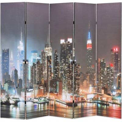 ZBXL Skládací paraván 200 x 170 cm New York by Night