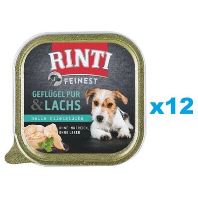 Rinti Feinest Poultry Pure&Salmon hydina a losos 12 x 150 g