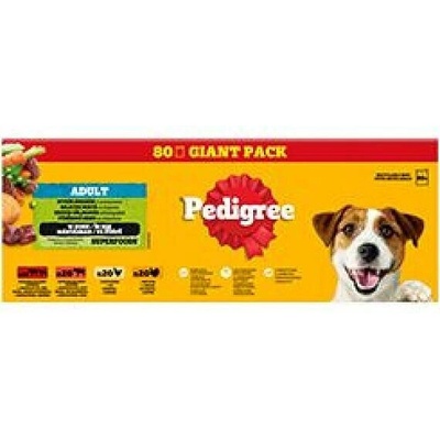 Pedigree Adult mixovaný výběr ve šťávě 80 x 100 g