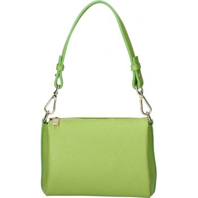 Trendy dámská kožená crossbody kabelka Inka zelená