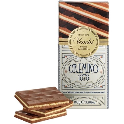 Venchi Cremino 1878 mliečna s lieskovými orieškami a biela s mandľami 110 g
