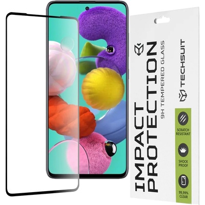 Techsuit Протектор за Samsung Galaxy A51 4G / A51 5G - 111D Full Cover / Full Glue Glass - черен