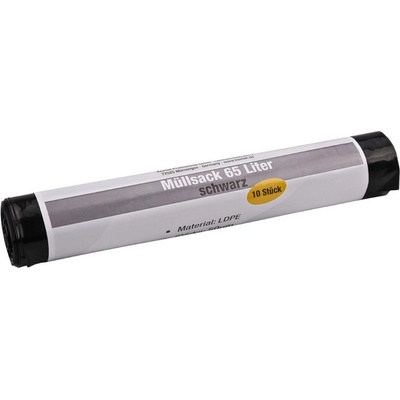 KesTek Pytle na odpadky 65 l 50µm 10 ks černé