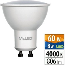 McLED LED GU10, 8W, 4000K, 806lm