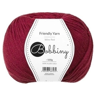 Bobbiny Friendly Yarn Wine Red Плетива прежда (FY-014)