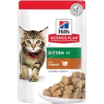 Hill's Котешки пауч Hill's Science Plan Kitten, с пуешко месо в сос грейви, за подрастващи котенца, 85 г