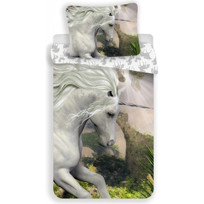 Jerry Fabrics povlečení Unicorn white 140x200 70x90