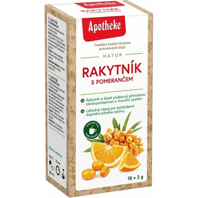 Apotheke Natur Rakytník s pomerančem čaj 20 x 2 g