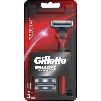 Gillette Mach3 Start Red + 3 ks hlavic