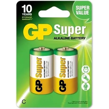 GP Batteries Алкална батерия gp super lr14, 2 бр. в опаковка, 1.5v (gp-ba-14a21-sb2)