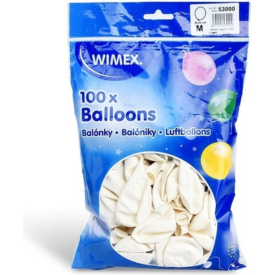 Wimex nafukovací balónky průměr 25 cm, bílé