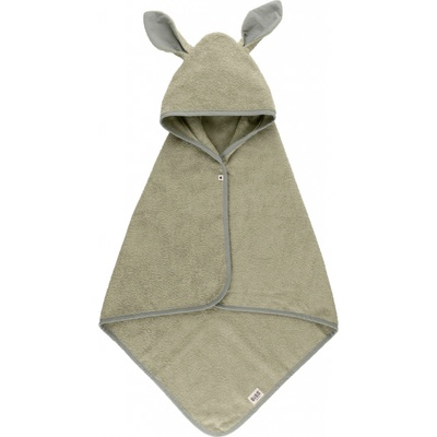 BIBS Kangaroo osuška s kapucňou z BIO bavlny Sage