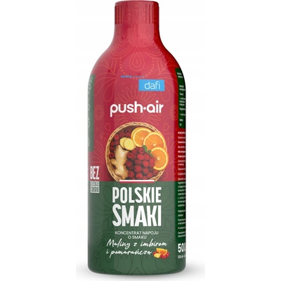 Dafi PushAir koncentrát do vody malina, zázvor, pomaranč sirup 500 ml