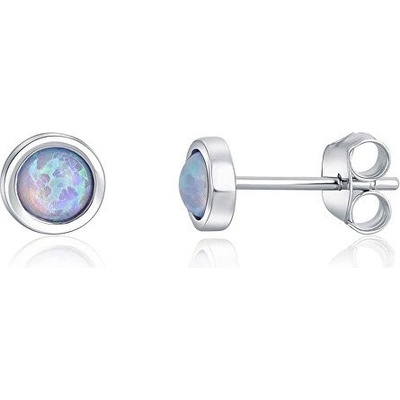 JwL Luxury Pearls strieborné náušnice so syntetickým opálom JL0616