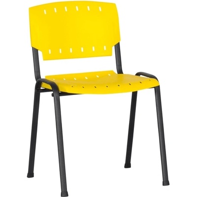 Carmen Посетителски стол Carmen Prizma, до 100кг, метал/полипропилен, прахово боядисан, жълт (3520862_4)