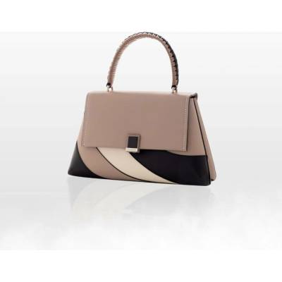 Cromia ELITE kožená kabelka béžovo-zlatavá