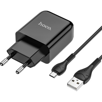 Pouzdro Nabíjecí AC adaptér do sítě - Hoco, N2 Vigour Black + MICRO-USB kabel