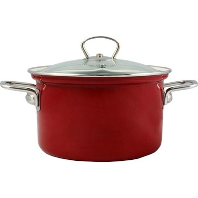 Belis Hrnec smaltovaný se skleněnou poklicí ECO-CERAMIC 20cm 3,6l