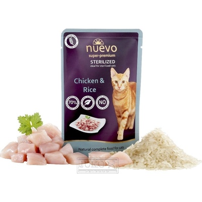 Nuevo Cat Sterilized drůbeží s rýží 85 g