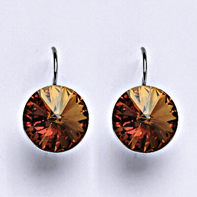 Čištín se Swarovski krystaly Rivoli topaz NK 1468