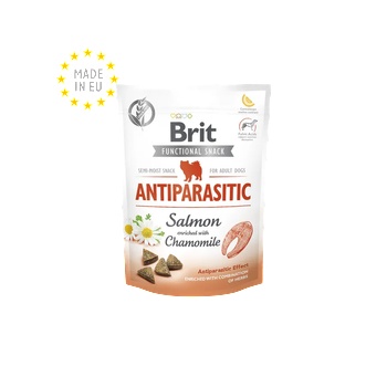 Image 1 of Brit Care Dog Functional Snack Antiparasitic Salmon - антипаразитно лакомство със сьомга и лайка 150 гр