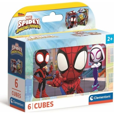 Clementoni Obrázkové kostky Spidey a jeho úžasní přátelé 6 kostek