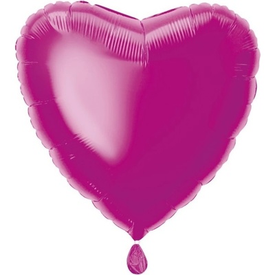 Balónek srdce foliový fuchsia metallic