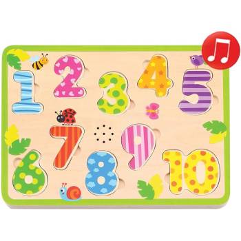 Image 1 of Tooky Toy - Дървен музикален пъзел Цифри TL066