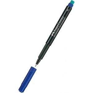  Перманентен тънкописец Faber-Castell OHP F Син (1602006-06-1005210222)