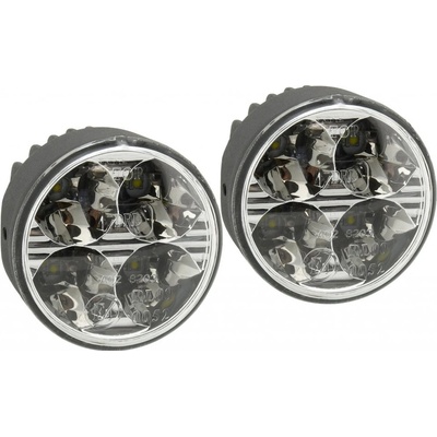 Compass Svetlá denného svietenia 4 HIGH POWER LED 12V/24V (guľatá 70 mm)