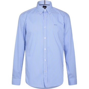 HUGO BOSS Риза с дълъг ръкав Boss Men's Roan BD Striped Long Sleeve Shirt - Lt Pas Blue 450