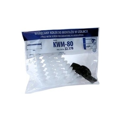 Hmoždinka KWM-80 sada 4 ks + 1x klíč do polystyrénu 78x18