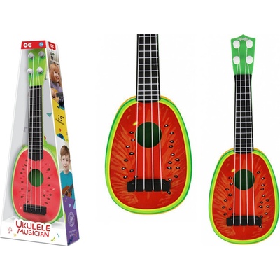 Shumee Dětská mini kytara na ukulele 4 strunné ovocný meloun 15