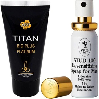 Titan gel за уголемяване 50мл. + Спрей за задържане Stud 100