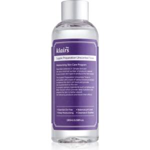 Dear, Klairs Supple Preparation Unscented Toner хидратиращ тоник, изравняващ pH на кожата без парфюм 180ml
