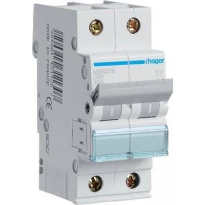Hager MBN216 2 pól. 16A, char.B, 6 kA