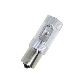 Image 1 of Диодна крушка ba15s с 6 х 5w cree диода и лупа единична светлина червена