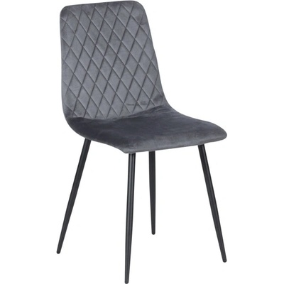 Carmen Трапезен стол Carmen MONZA, до 100kg. , дамаска, прахово боядисана метална база, тъмносив (bt-3532108_3)