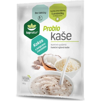 TOPNATUR Probio kaše kokos s belgickou čokoládou 60 g – Zboží Dáma
