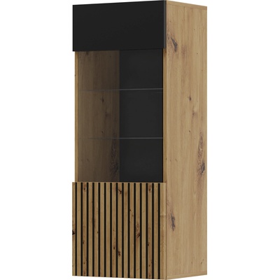 BIM Furniture Шкаф auris 1d, дъб артисан/черен мат (aurishangcabinet)