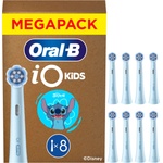 Oral-B iO Replacement Brush Heads Kids 6+ Disney Stitch, Blue, 8 Pieces - 8700216932202 - boombuy