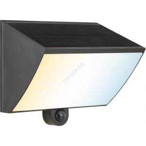 Brilliant - LED соларно стенно осветително тяло SIERRA LED/6W/3, 7V 2000 mAh IP54 черно (BI0412)