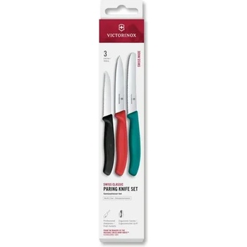 Image 1 of Victorinox Комплект Victorinox Swiss Classic, три цветни ножа с право и назъбено острие (6.7116.34C1)