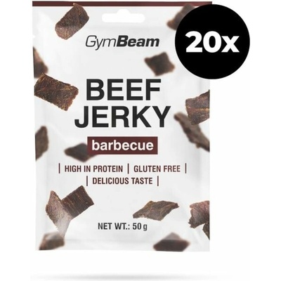 GymBeam Beef Jerky BBQ 20 x 50 g