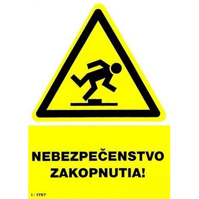 I 1491 S Nebezpečenstvo zakopnutia ! A5 samolepka