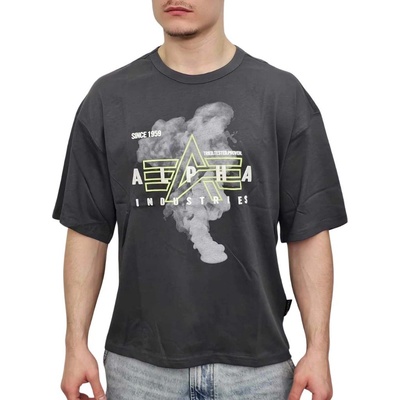 Alpha Industries tričko Smoke Logo T vintage grey